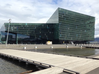 The ridiculously angular Harpa performing arts center